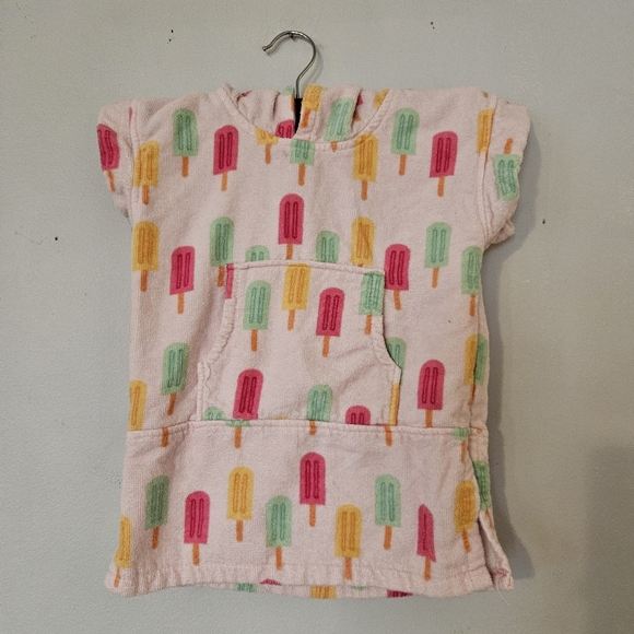 MONICA & ANDY Terrycloth hooded towel dress 12-24m Summer Popcicles 100% cotton - Picture 3 of 8